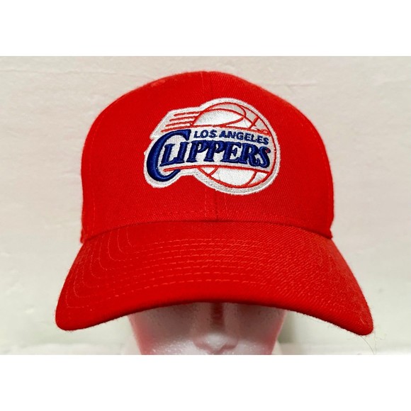 Vintage Logo Los Angeles Clippers Basketball Red White Blue Wool Hat Cap - Picture 1 of 9
